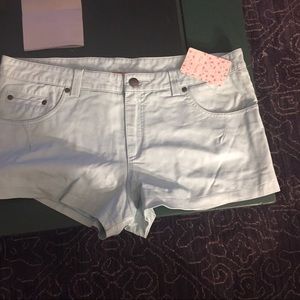 Free People faux leather  shorts.